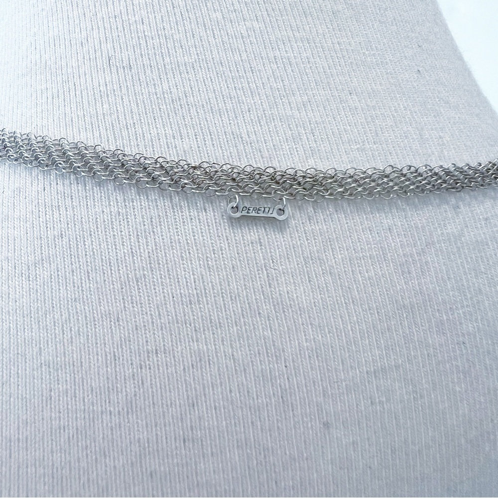 Elsa Peretti Tiffany Large Open Heart Pendant Sterling Silver Mesh Chain In Box - Picture 6 of 10